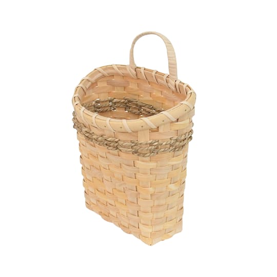 Woven Hanging Wall Basket with Twisted Seagrass Accent by Ashland